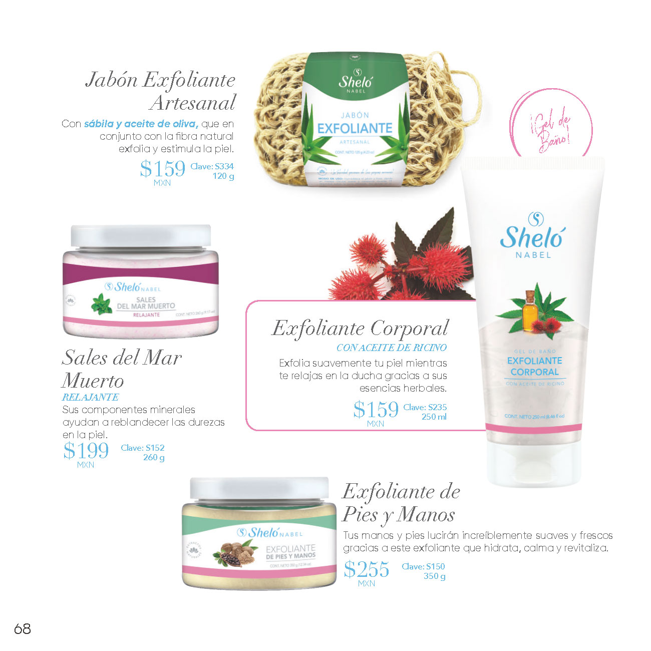 Jabón Exfoliante Artesanal, Sales del Mar Muerto RELAJANTE, Exfoliante Corporal CON ACEITE DE RICINO, Exfoliante de Pies y Manos