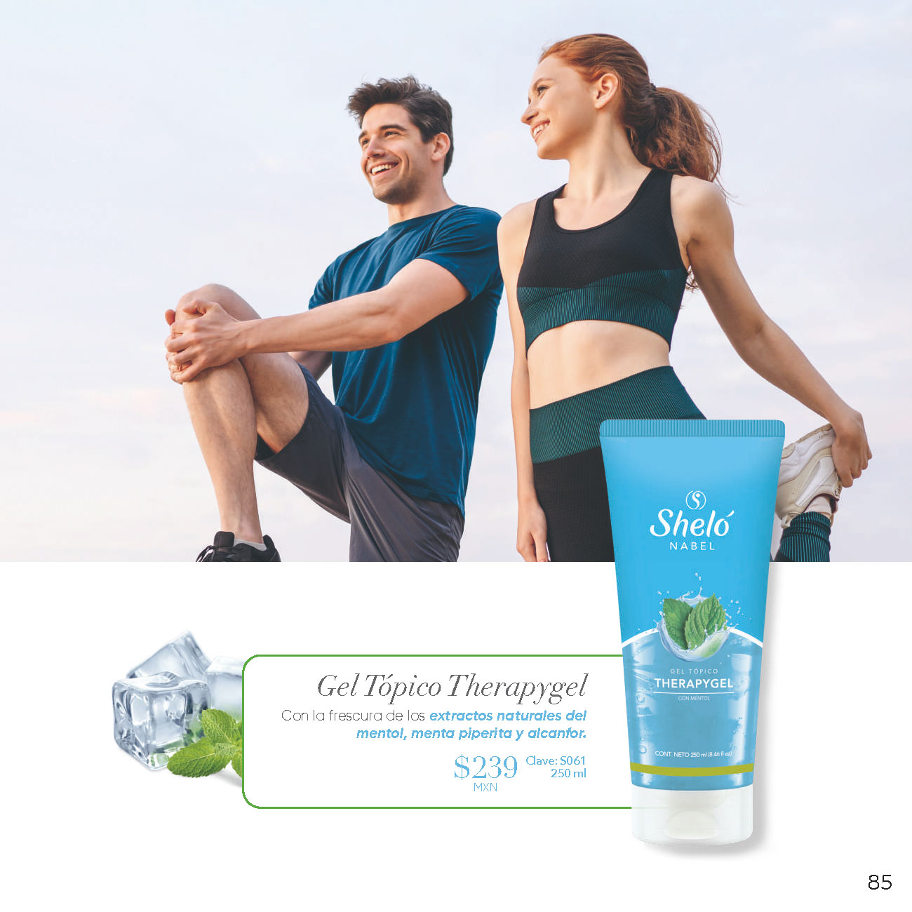 Gel Tópico Therapygel Con la frescura de los extractos naturales del mentol, menta piperita y alcanfor.